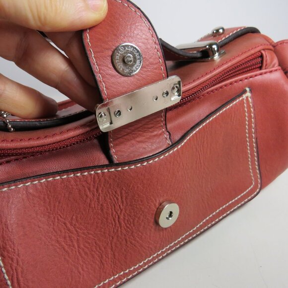 Bellerose Terracotta Leather Baguette Bag with Key Charm - Picture 8 of 10